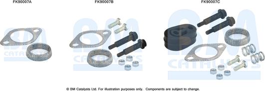 BM Catalysts FK90007 - Mounting Kit, catalytic converter car-mod.net