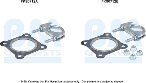 BM Catalysts FK90712 - Mounting Kit, catalytic converter car-mod.net