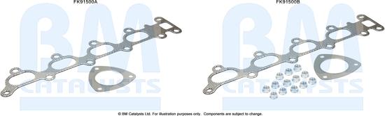 BM Catalysts FK91500 - Mounting Kit, catalytic converter car-mod.net