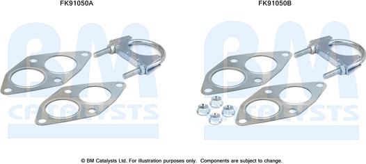 BM Catalysts FK91050 - Mounting Kit, catalytic converter car-mod.net