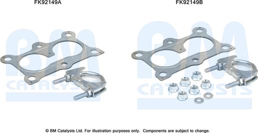 BM Catalysts FK92149 - Mounting Kit, catalytic converter car-mod.net