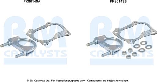 BM Catalysts FK80149 - Mounting Kit, catalytic converter car-mod.net