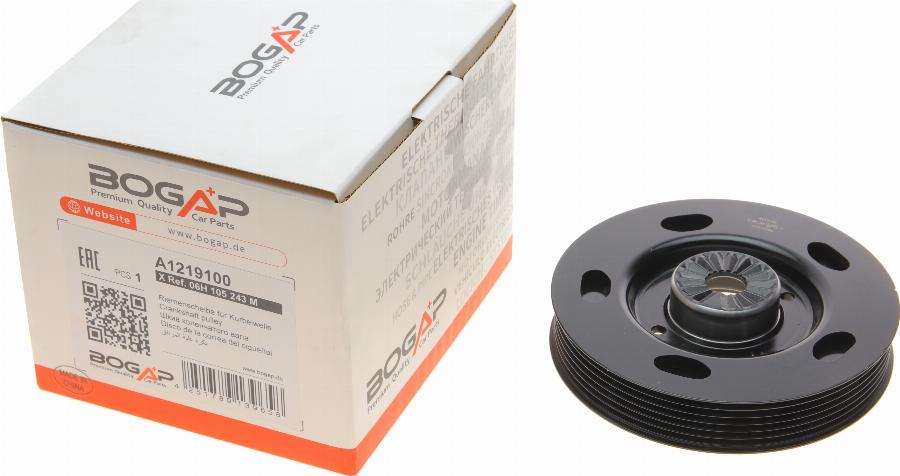 BOGAP A1219100 - Belt Pulley, crankshaft car-mod.net