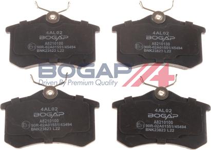 BOGAP A8210100 - Brake Pad Set, disc brake car-mod.net
