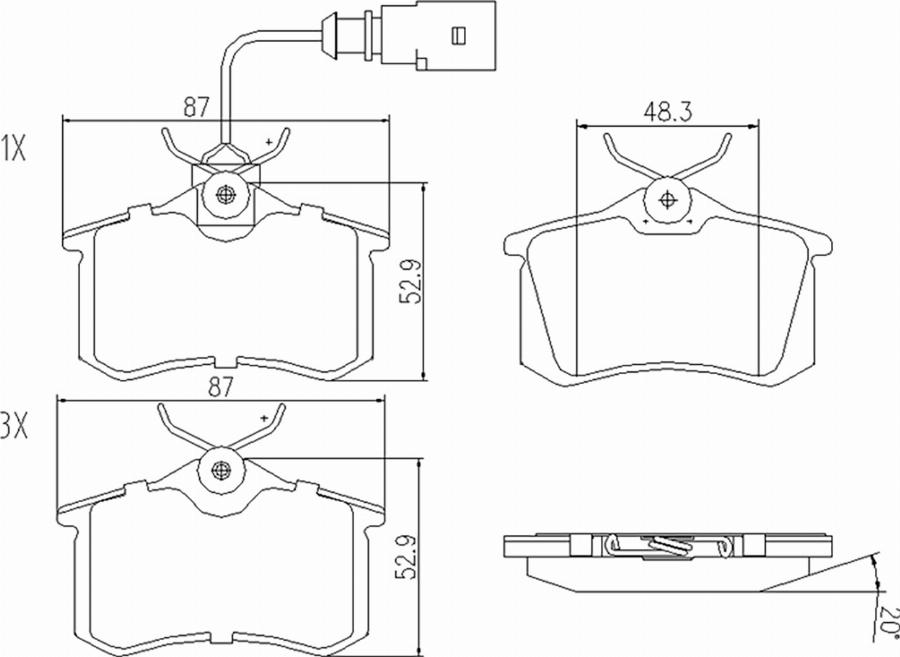 BOGAP A8210182 - Brake Pad Set, disc brake car-mod.net