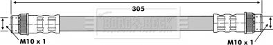 Borg & Beck BBH6687 - Brake Hose car-mod.net