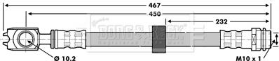 Borg & Beck BBH6631 - Brake Hose car-mod.net