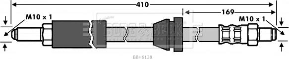 Borg & Beck BBH6138 - Brake Hose car-mod.net