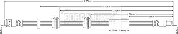 Borg & Beck BBH8681 - Brake Hose car-mod.net