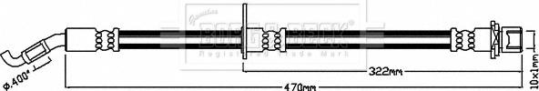 Borg & Beck BBH8044 - Brake Hose car-mod.net