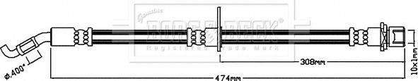 Borg & Beck BBH8045 - Brake Hose car-mod.net