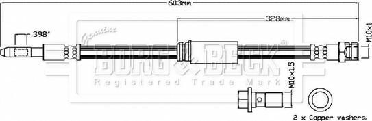 Borg & Beck BBH8857 - Brake Hose car-mod.net