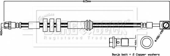 Borg & Beck BBH8864 - Brake Hose car-mod.net