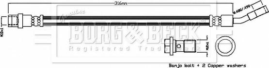 Borg & Beck BBH8865 - Brake Hose car-mod.net