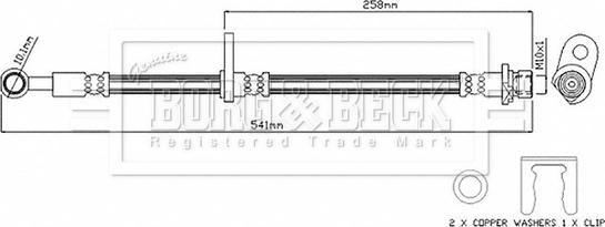 Borg & Beck BBH8867 - Brake Hose car-mod.net