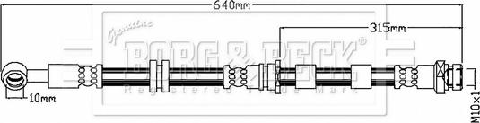 Borg & Beck BBH8754 - Brake Hose car-mod.net