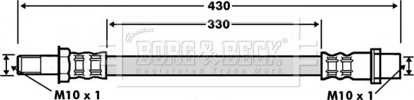 Borg & Beck BBH7496 - Brake Hose car-mod.net
