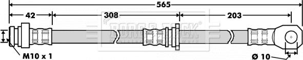 Borg & Beck BBH7504 - Brake Hose car-mod.net