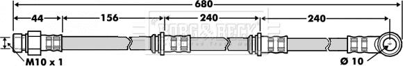 Borg & Beck BBH7503 - Brake Hose car-mod.net