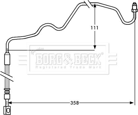 Borg & Beck BBH7533 - Brake Hose car-mod.net