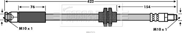 Borg & Beck BBH7571 - Brake Hose car-mod.net