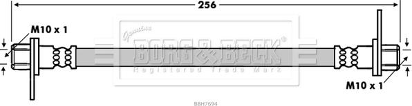Borg & Beck BBH7694 - Brake Hose car-mod.net