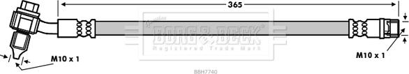 Borg & Beck BBH7740 - Brake Hose car-mod.net