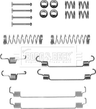 Borg & Beck BBK6166 - Accessory Kit, brake shoes car-mod.net
