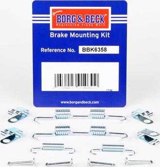 Borg & Beck BBK6358 - Accessory Kit, parking brake shoes car-mod.net