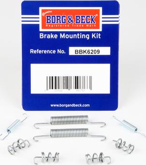 Borg & Beck BBK6209 - Accessory Kit, parking brake shoes car-mod.net
