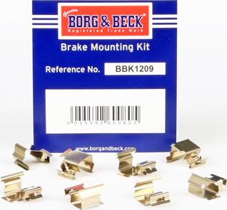 Borg & Beck BBK1209 - Accessory Kit for disc brake Pads car-mod.net