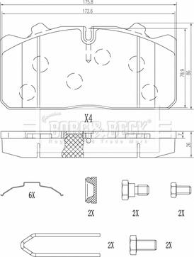 Borg & Beck BBP33001 - Brake Pad Set, disc brake car-mod.net