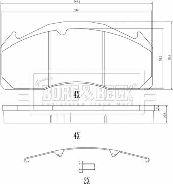 Borg & Beck BBP33008 - Brake Pad Set, disc brake car-mod.net