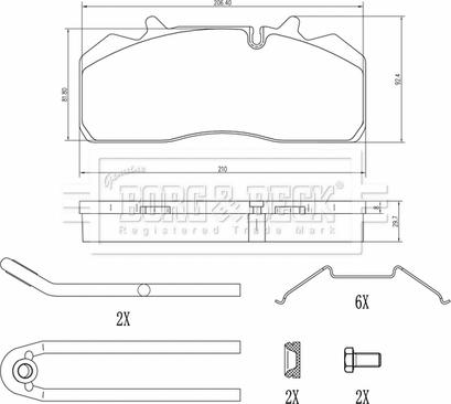 Borg & Beck BBP33007HD - Brake Pad Set, disc brake car-mod.net