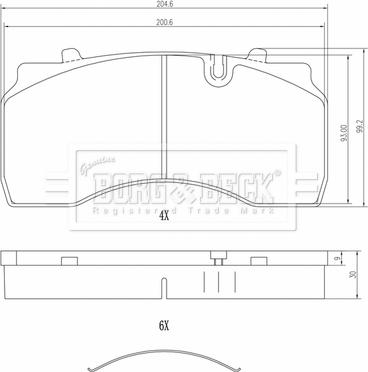 Borg & Beck BBP33016 - Brake Pad Set, disc brake car-mod.net