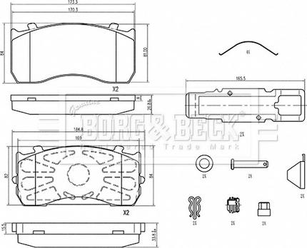 Borg & Beck BBP33010 - Brake Pad Set, disc brake car-mod.net