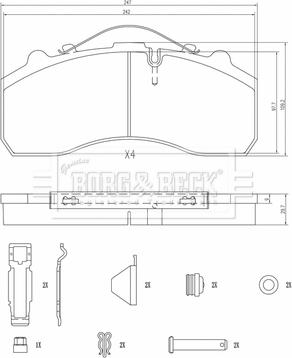 Borg & Beck BBP32997HD - Brake Pad Set, disc brake car-mod.net