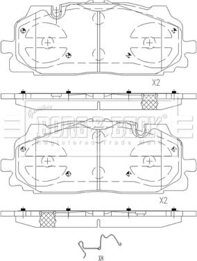 Borg & Beck BBP2595 - Brake Pad Set, disc brake car-mod.net