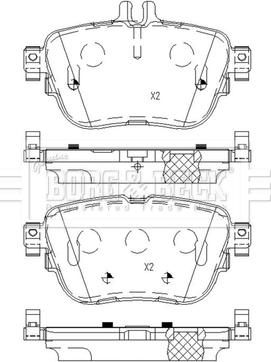 Borg & Beck BBP2644 - Brake Pad Set, disc brake car-mod.net