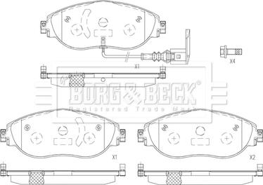 Borg & Beck BBP2605 - Brake Pad Set, disc brake car-mod.net