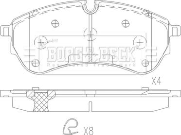 Borg & Beck BBP2684 - Brake Pad Set, disc brake car-mod.net