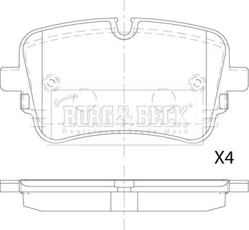 Borg & Beck BBP2882 - Brake Pad Set, disc brake car-mod.net