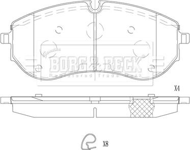 Borg & Beck BBP2837 - Brake Pad Set, disc brake car-mod.net