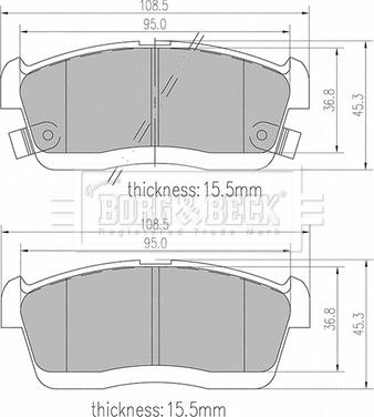 Borg & Beck BBP2384 - Brake Pad Set, disc brake car-mod.net