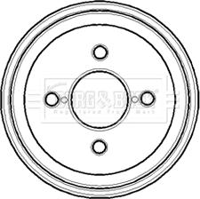 Borg & Beck BBR7095 - Brake Drum car-mod.net