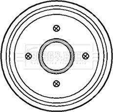 Borg & Beck BBR7154 - Brake Drum car-mod.net