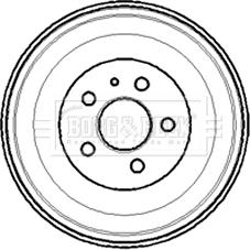 Borg & Beck BBR7100 - Brake Drum car-mod.net