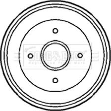 Borg & Beck BBR7188 - Brake Drum car-mod.net