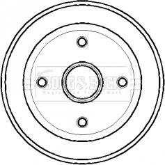 Borg & Beck BBR7124 - Brake Drum car-mod.net