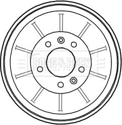 Borg & Beck BBR7203 - Brake Drum car-mod.net